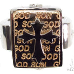 14K Gold Cross Crucifix Ring 35207 - Image 2
