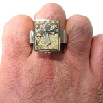 14K Gold Cross Crucifix Ring 35207 - Image 7