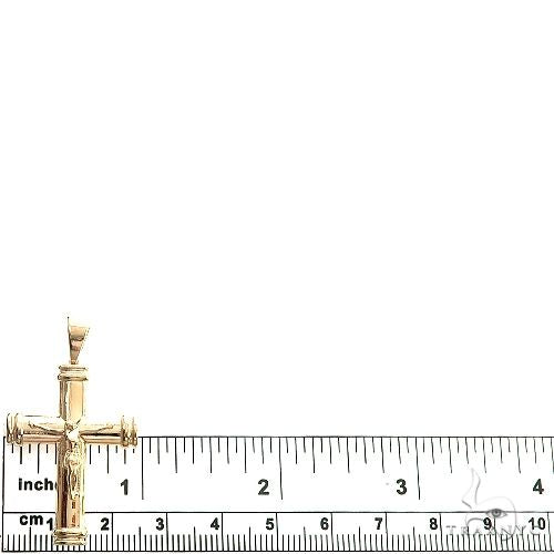 14K Gold Crucifix Cross Pendant 66657 - Image 5