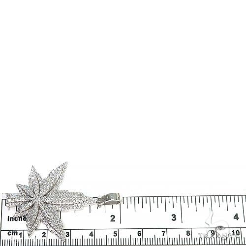 14K Gold Custom Made  Weed Pendant 66729 - Image 6