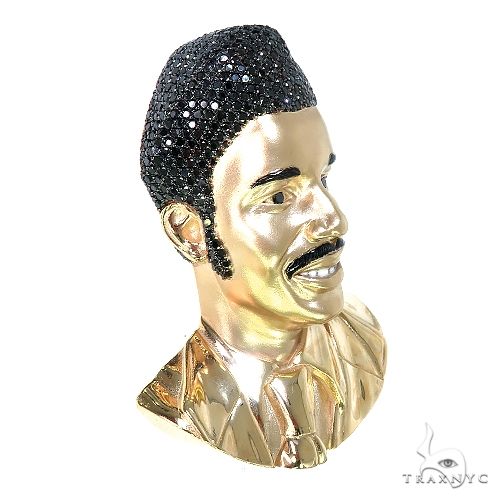 14K Gold Custom Made 3D Face Pendant 66586 - Image 2