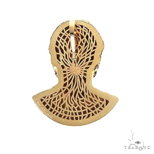 14K Gold Custom Made 3D Face Pendant 66586 - Image 3
