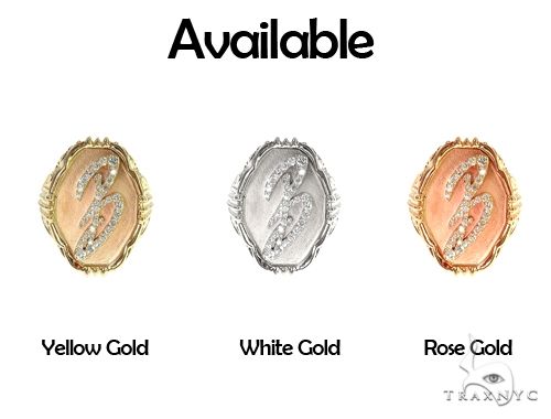 14K Gold Custom Made B Ring 66370 - Image 8