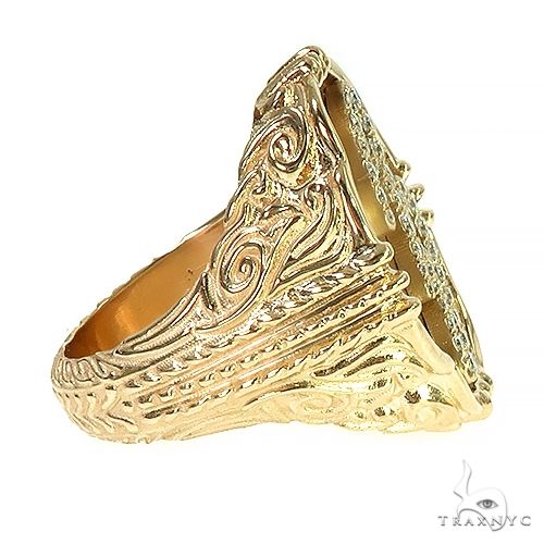 14K Gold Custom Made B Ring, photo 4 of 8