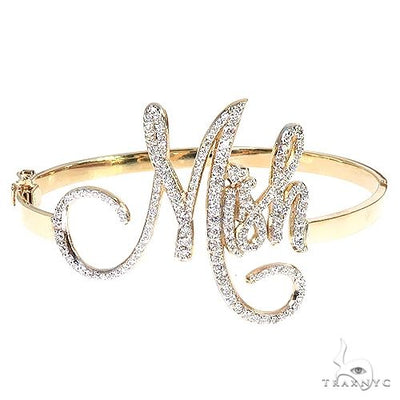 14K Gold Custom Made Bangle Bracelet 66590 - Image 1