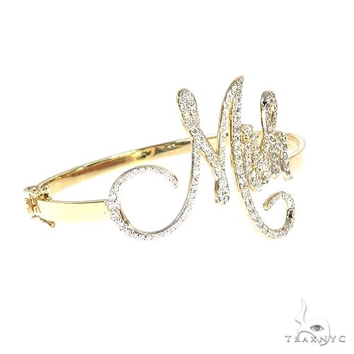 14K Gold Custom Made Bangle Bracelet 66590 - Image 2