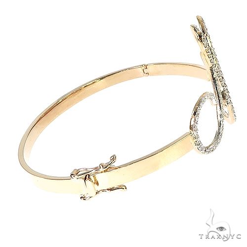 14K Gold Custom Made Bangle Bracelet 66590 - Image 4