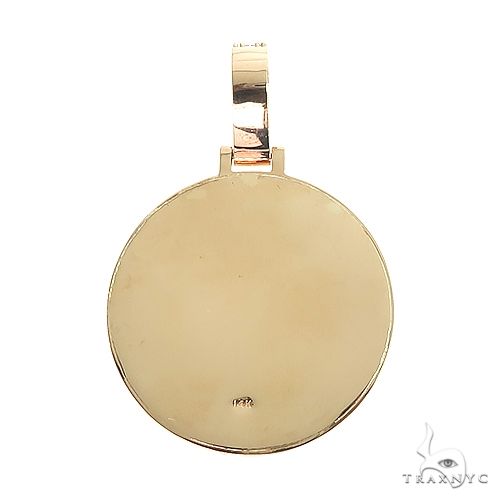 14K Gold Custom Made Diamond Round Pendant 66697 - Image 3