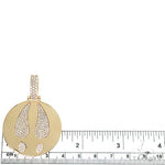 14K Gold Custom Made Diamond Round Pendant 66697 - Image 5