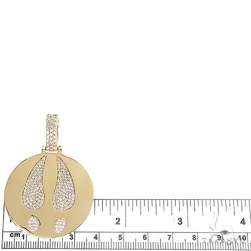14K Gold Custom Made Diamond Round Pendant 66697 - Image 5