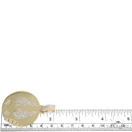 14K Gold Custom Made Diamond Round Pendant 66697 - Image 6