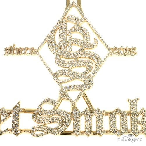 14K Gold Custom Made 'Get Smoked' Diamond Pendant 66477 - Image 4