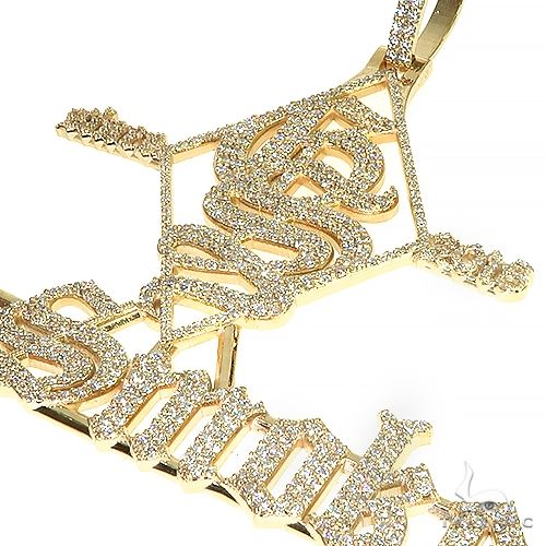 14K Gold Custom Made 'Get Smoked' Diamond Pendant 66477 - Image 5