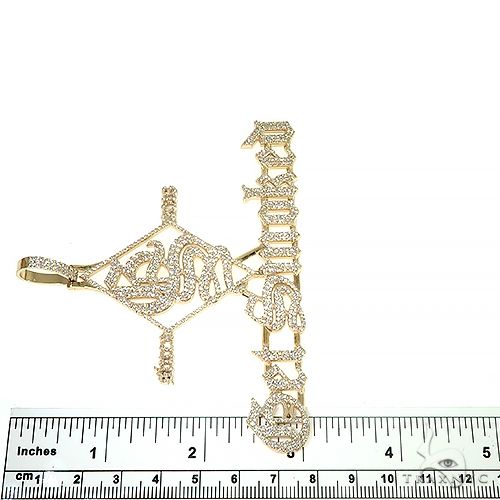 14K Gold Custom Made 'Get Smoked' Diamond Pendant 66477 - Image 7