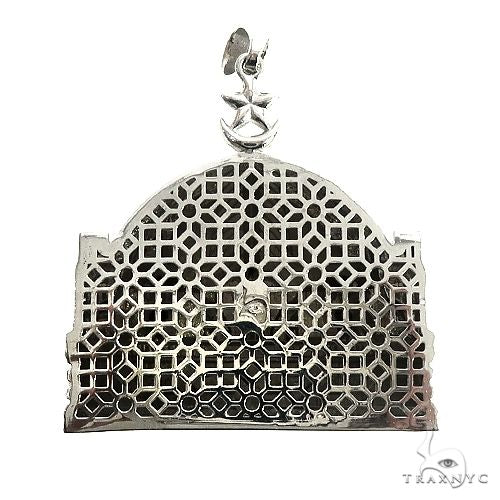 14K Gold Custom Made Onyx and Black Diamond Crown Pendant 66653 - Image 3