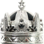 14K Gold Custom Made Onyx and Black Diamond Crown Pendant 66653 - Image 4