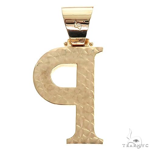 14K Gold Custom Made 'P' Pendant, photo 3 of 4
