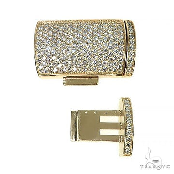14k gold Miami Cuban chain with custom lock clasp – front detail view