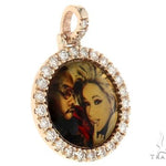 14K Gold Custom Photo Pendant 0.75 Inch 64758 - Image 2