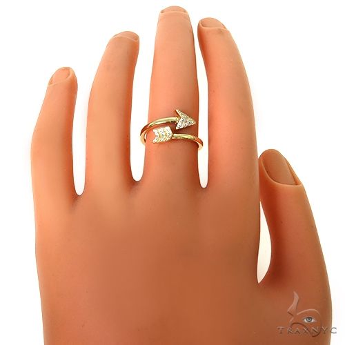 14K Gold Diamond Arrow Ring, photo 6 of 6