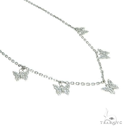 14K Gold Diamond Butterfly Necklace 66444 - Image 1