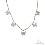 14K Gold Diamond Butterfly Necklace 66444 - Image 2