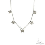 14K Gold Diamond Butterfly Necklace 66444 - Image 3
