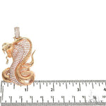 14K Gold Diamond Cobra Pendant 67271 - Image 5