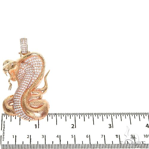 14K Gold Diamond Cobra Pendant 67271 - Image 5
