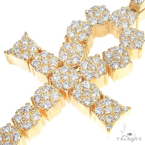 14K Gold Diamond Cross 66866 - Image 3