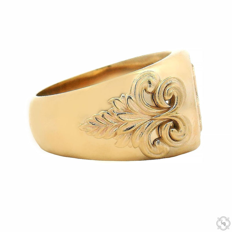 14K Gold Diamond Cross Ring, photo 3 of 5