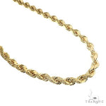 14K Gold Diamond Cut Rope Chain With Custom Made TraxNYC Diamond Logo Lock 20 Inches 7mm 66588 - Image 2