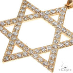 14K Gold Diamond David Star Pendant 67541 - Image 3