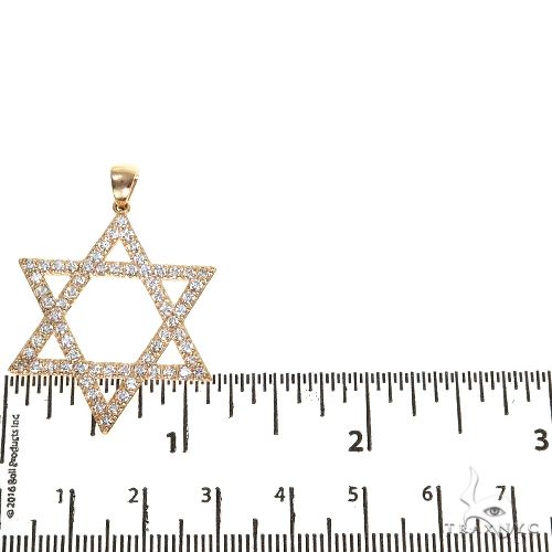 14K Gold Diamond David Star Pendant 67541 - Image 5