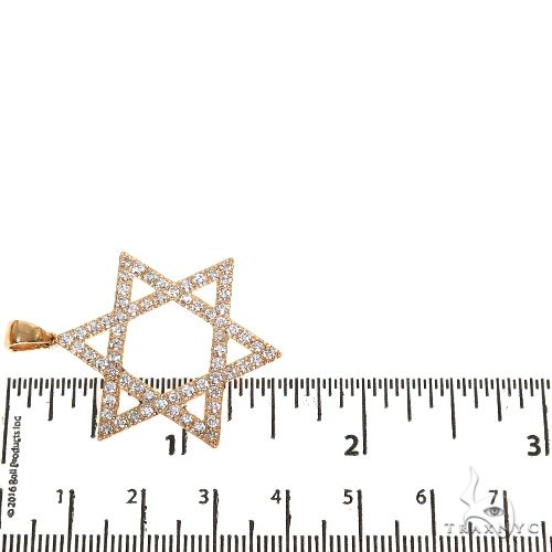 14K Gold Diamond David Star Pendant, photo 6 of 6