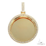 14K Gold Diamond Frame Photo Pendant 66881 - Image 1