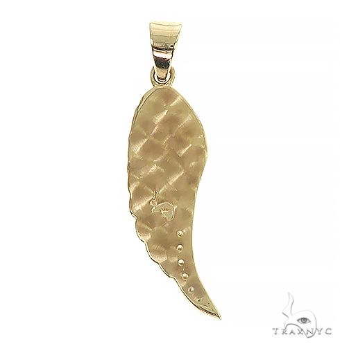 14K Gold Diamond Half Angel Wing 66449 - Image 3