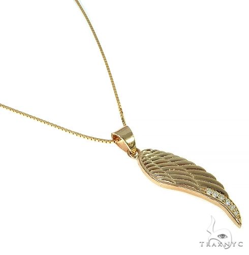 14K Gold Diamond Half Wing Set 66450 - Image 2