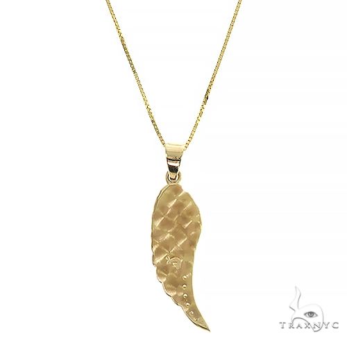 14K Gold Diamond Half Wing Set 66450 - Image 3