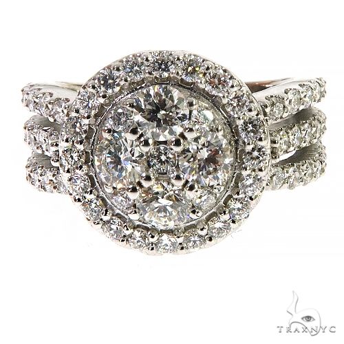 14K Gold Diamond Halo Engagement Ring 67993 - Image 1