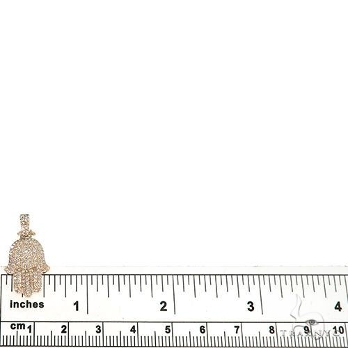 14K Gold Diamond Hamsa Pendant 66822 - Image 5
