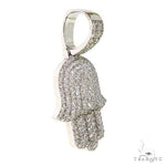 14K Gold Diamond Hamsa Pendant 67710 - Image 2