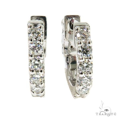 14K Gold Diamond Huggies