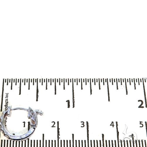 14K Gold Diamond Huggies, photo 4 of 4