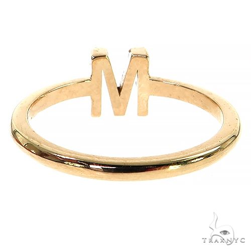14K Gold Diamond Initial Ring, photo 4 of 6
