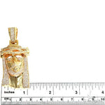 14K Gold Diamond Jesus Pendant 66878 - Image 5