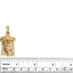 14K Gold Diamond Jesus Pendant 66879 - Image 4