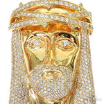 14K Gold Diamond Jesus Pendant 67244 - Image 3