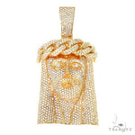 14K Gold Diamond Jesus Pendant 67272 - Image 1