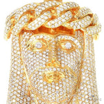 14K Gold Diamond Jesus Pendant 67272 - Image 3